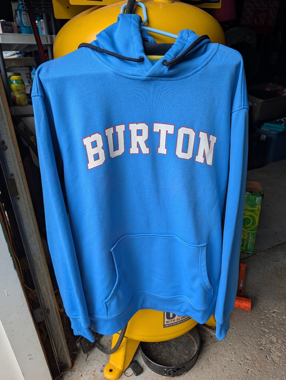 Burton Bright Blue Crewneck Hoodie with White Lettering